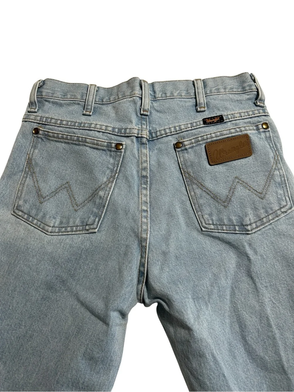 Vintage Wrangler 936GBK Light Wash Western Straight Leg Jeans 30x32 USA